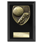 Cobra Plaque Football Boot & Ball Award Epic Black