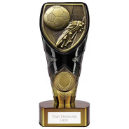Fusion Cobra Football Boot & Ball Award Black & Gold 