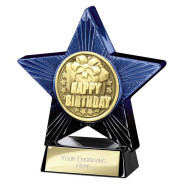 Superstar Happy Birthday Award Blue & Black