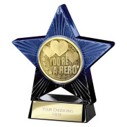 Superstar You're a Hero Award Blue & Black