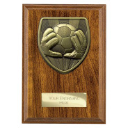 Cobra Plaque Football Goal Keeper Award Walnut