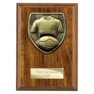 Cobra Plaque Football Shirt & Ball Award Walnut