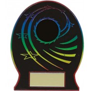 Rainbow and Black Budget Plaque