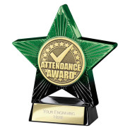 Superstar Attendance Award Green & Black