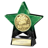 Superstar Happy Birthday Award Green & Black