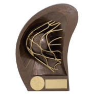 Antique Gold Football & Goal Trophy