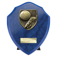 Cobra Shield Football Boot & Ball Award Azure Blue
