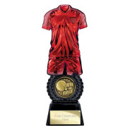 Intensity Football Player of Month Award Red & Carbon Black