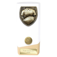 Prime Cobra Rugby Shirt & Ball Award White & Gold 