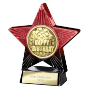 Superstar Happy Birthday Award Red & Black