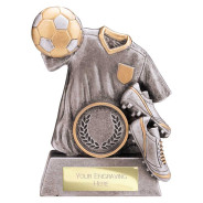 Spirit Football Resin Award Antique Silver & Gold