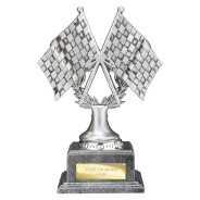Velocity Crossed Flags Award Antique Silver