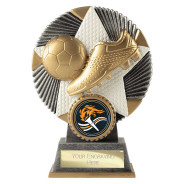 Pulse Star Football Award Antique Silver & Gold