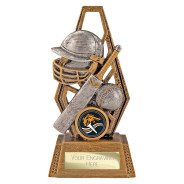 Immense Cricket Award Antique Silver & Gold