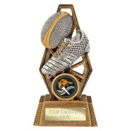 Immense Rugby Award Antique Silver & Gold