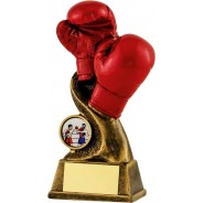 Bronze / Red Boxing Trophy