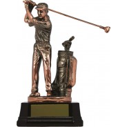 Bronze Golf Figure Trophy