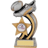 Silver and Gold Rugby Trophy