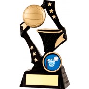 Black / Gold Netball Star Trophy