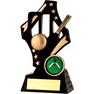Black / Gold Cricket Star Trophy