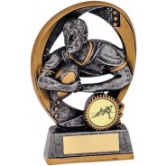 Silver and Gold Rugby Trophy