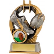 Gunmetal / Gold Rugby Trophy