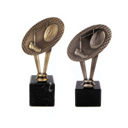 Metal Rugby Award on Marble Base