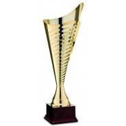 Gold Fluted Cup on Plastic Base