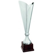 Silver Fluted Cup on Plastic Base