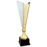 Gold Fluted Cup on Plastic Base