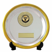 Silver Salver with Gold Edging