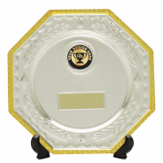 Silver Salver with Gold Edging