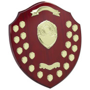 Mountbatten 21 Years Annual Shield Rosewood & Gold