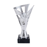 Silver Plastic Cup with Centre Holder on Marble Base