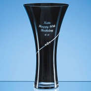 Onyx Black Diamante Trumpet Vase