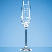 Single Diamante Champagne Flute with Modena Spiral Cutting