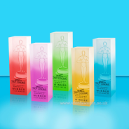 Chroma Designer Oscar Style Crystal Column Award