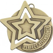 Perfect Attendance Star Medal