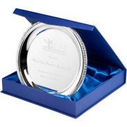 Silver Plated Iron Salver...Round with Rope Edge