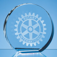 Optical Crystal Round Stand Up Circle Award