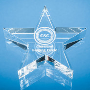 Optical Crystal Star Paperweight 