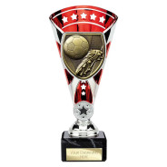 Cobra Star Cup Football Boot & Ball Silver & Red