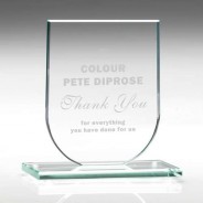 Jade Glass Shield Plaque 