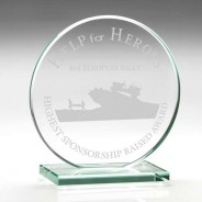 Jade Glass Round Plaque