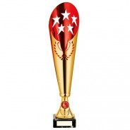 Legendary Lazer Cut Metal Cup Gold & Red 