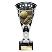Cobra Star Cup Football Boot & Ball Silver & Black