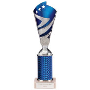 Hurricane Multisport Plastic Tube Cup Silver & Blue 