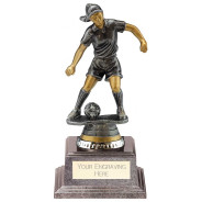 Cyclone Football Player Female Antique Silver 