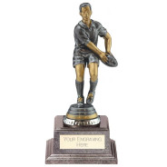 Cyclone Rugby Player Male Antique Silver 