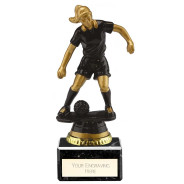 Cyclone Football Player Female Black & Gold 